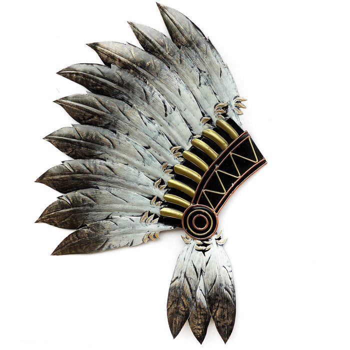 CRAFIA Native American Headdress Metal Wall Decor