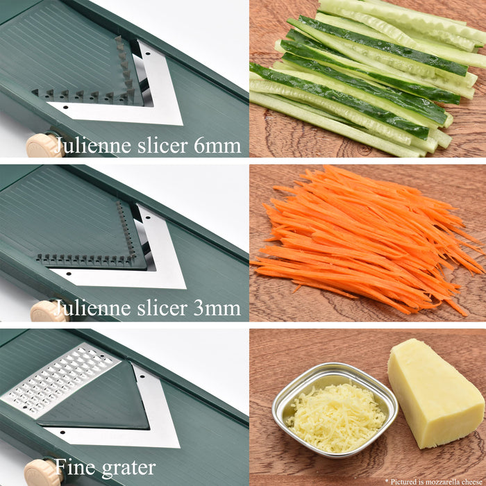 NACOLUS Adjustable Mandoline Slicer for Kitchen,Ultra Sharp V-blade Vegetable Slicer with Container,Slicer Vegetable Cutter