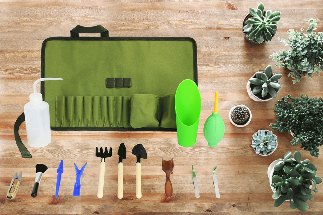 Succulent Kit Roll Organizer Gardening Tool Set