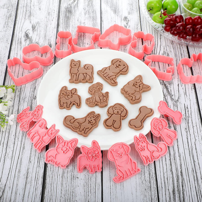 Baby Shower Cookie Cutters Set 8 Pcs with Plunger Stamps, Cute for Biscuit  Cheese Baking