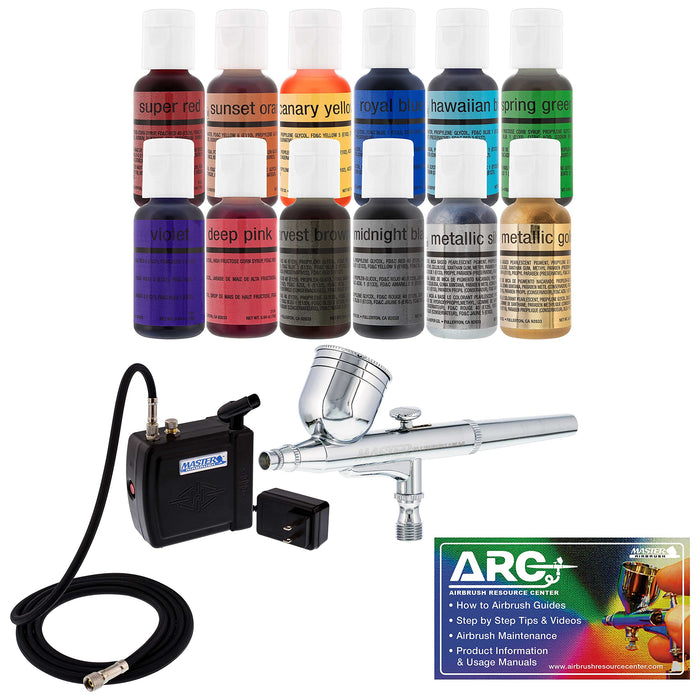 Airbrushing System, Air Compressor Gravity Feed Dual-Action