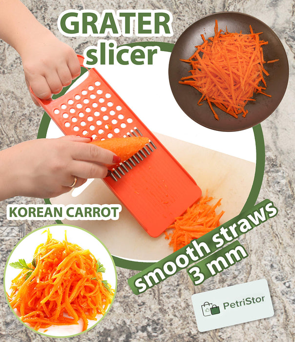 KOREAN CARROT GRATER SALAD Orange + Recipe RUSSIAN UKRAINIAN GRATER SL —  CHIMIYA