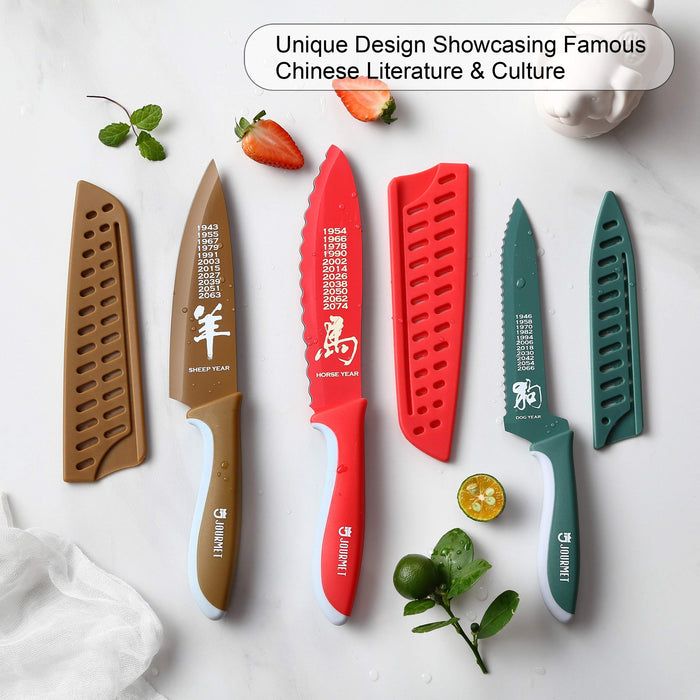 Jourmet 24PC Chinese Zodiac Knife Set, Premium Stainless Steel Kitchen —  CHIMIYA