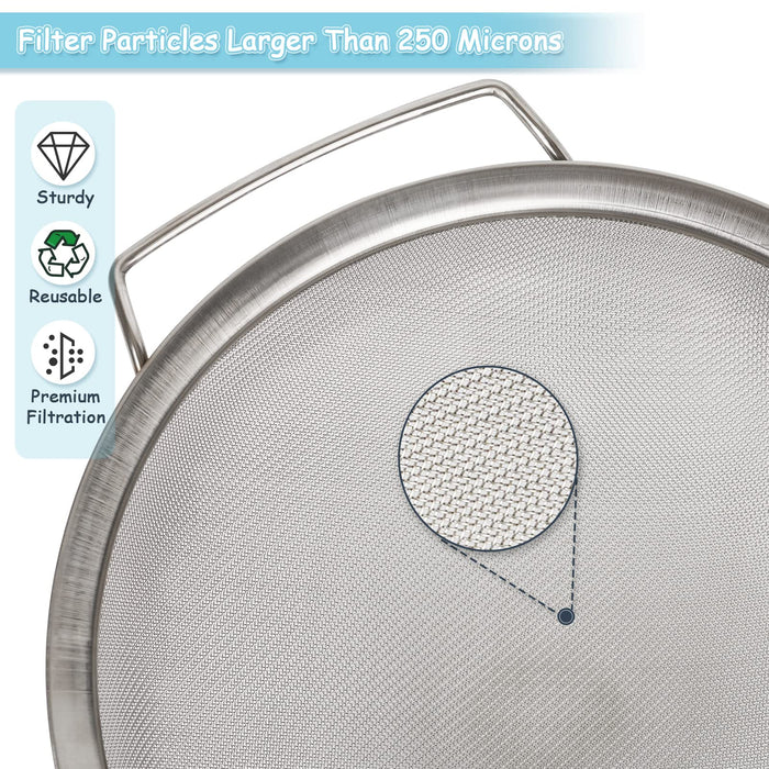 250 Microns Steel Paint Strainer Fits A 5 Gallon Bucket, Filter Impurities  And Protect The Airless Sprayer,easy To Clean
