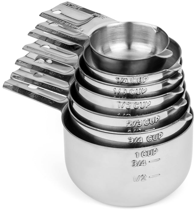 Hudson Essentials Stainless Steel Measuring Cups and Spoons Set - 11 Piece Stackable Set