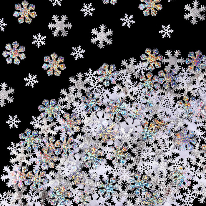 Christmas Snowflake Confetti Decoration(300pcs),Konsait Large