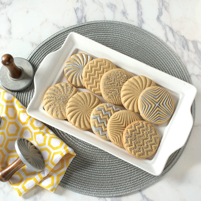Nordic Ware Geo Cast Cookie Stamps — CHIMIYA