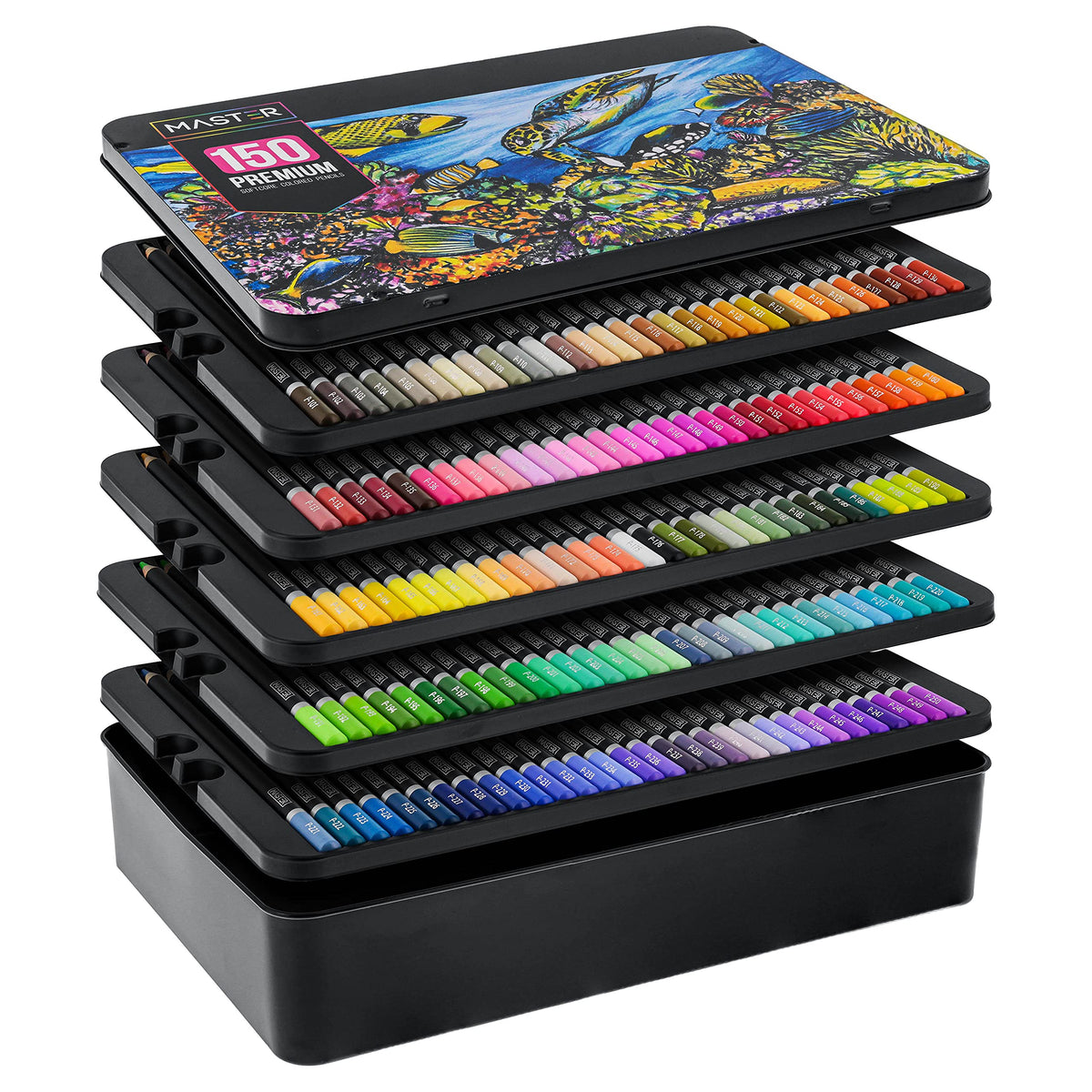 Cool Bank 160 Professional Colored Pencils, Artist Pencils Set for Coloring Books, Premium Artist Soft Series Lead with Vibrant Colors
